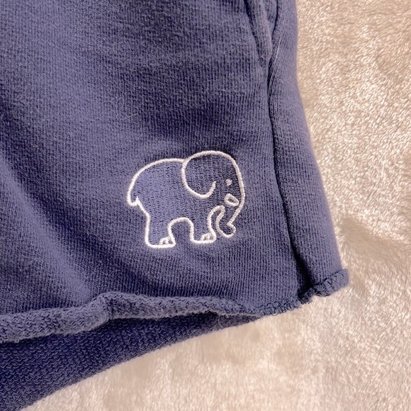 IVORY ELLA 🐘 100% ORGANIC COTTON NAVY BLUE ELEPHANT SHORTS Women’s XXL or 18 - Picture 5 of 12